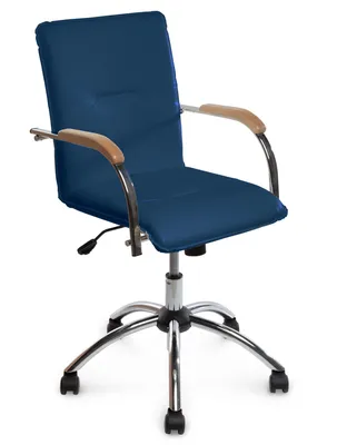 Конференц-кресло Samba Chrome черное (искусственная кожа, металл  хромированный) – выгодная цена – купить товар Конференц-кресло Samba Chrome  черное (искусственная кожа, металл хромированный) в интернет-магазине Комус