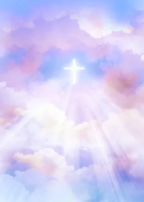 Крест В Небе В Окружении Лучей Света. Фотография, картинки, изображения и  сток-фотография без роялти. Image 27576595
