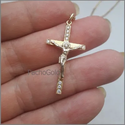 Золотой крест с бриллиантом 000-372576 | Купить в рассрочку |  Интернет-магазин НАШЕ ЗОЛОТО