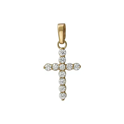 Купить православный золотой крестик 10341АКВ без острых углов