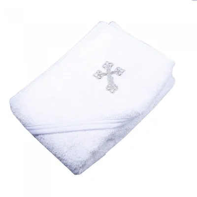 Крестильное полотенце-уголок с орнаментом JollyBaby
