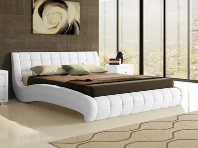 Кровать - svf/131. Белая двуспальная кровать с подъемным механизмом от  фабрики Savio Firmino