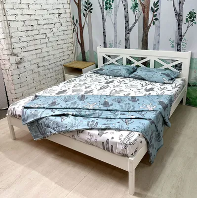 Двуспальная кровать Кровать двуспальная Мадрид белая Кроваткин18 - купить  по выгодной цене в интернет-магазине OZON (782062334)