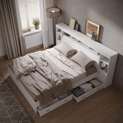 Кровать двуспальная Chelsea белая с подъемным механизмом 180х200 код 489026  — купить в Новосибирске по цене от 72 410 руб. в интернет-магазине  мебельной компании «Шатура»