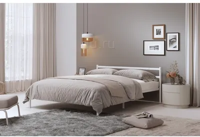 Дизайнерская двуспальная кровать Ball Swarovski белая