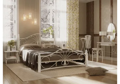 Кровать двуспальная белая из экокожи 160х200 см \"Орматек Атлантико\" -  купить за 73954 руб в интернет-магазине DG-Home