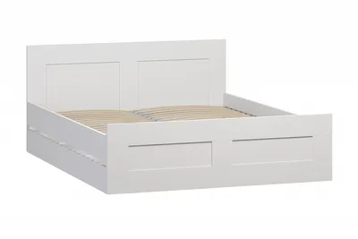 Белая деревянная двуспальная кровать «Прада» | МебельВэйс