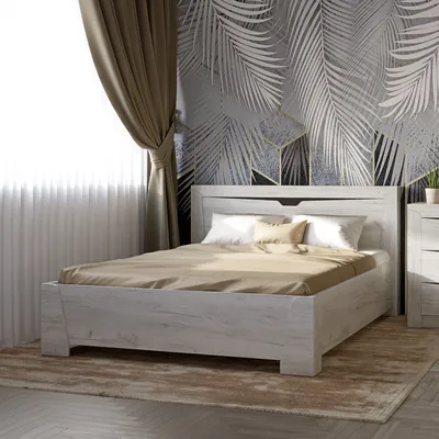 Двуспальная кровать Милена 180х200 белая — купить в Москве по цене 22 499  руб.
