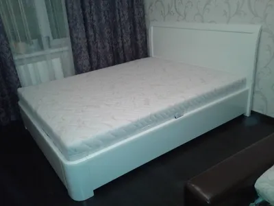 Кровать двуспальная Rimini белая с подъемным механизмом 180х200 код 488102  — купить в Москве по цене от 44 320 руб. в интернет-магазине мебельной  компании «Шатура»