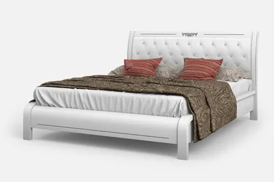 Кровать двуспальная Венера Твин Белая в MEBLIUS. Купить Двуспальные кровати  недорого! Широкий выбор Двуспальные кровати.