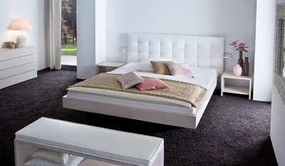 Кровать двуспальная Николь 180х200 см (белая) - Мебель Элит