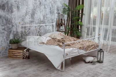 Кованая кровать Камелия 1.4 с одной спинкой 695655 – купить по цене 25 990  ₽ в Москве в интернет-магазине ogogo.ru