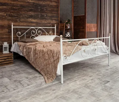 Кровать Камелия 2 (140Х200) Металл - купить кровати полутороспальные в  Москве