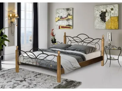 Кованая кровать РоллМатрац Венера-1 купить за 25 430 руб. —  интернет-магазин Мебели и Матрасов «MebSleep». Действуют Акции и Скидки.