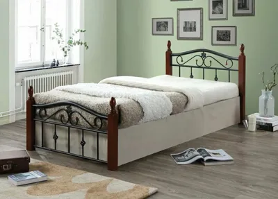 Кованая кровать с мягким изголовьем Бриджит Best — Купить кованые кровати с  мягким изголовьем в Москве недорого