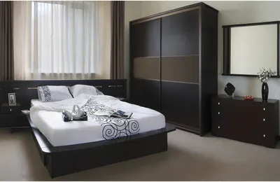 Модульный спальный гарнитур Стокгольм, кровать 160х200 см | Мебель RIDA