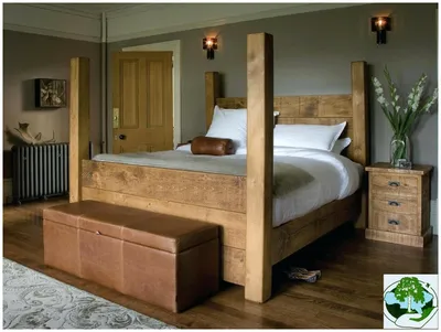 Кровать из тика \"ИМПАИР\" – купить кровать ручной работы из массива дерева в  Москве в интернет-магазине SteksWood
