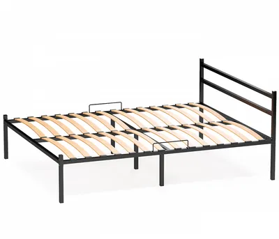 Кровать металлическая Металл-Дизайн Анжелика на деревянных ногах