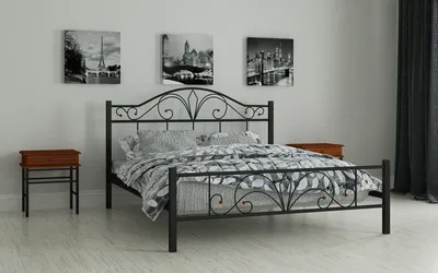Металлическая двуспальная кровать Карисса те / Кованые кровати,  металлические / Мебельный магазин Характер. Купить мебель и декор в Одессе.