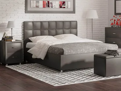 Кровати для спальни с подъемным механизмом, купить подъемную кровать в  спальню с мягким изголовьем