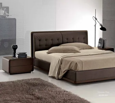 Двухспальная кровать с мягким изголовьем Эстепона 180 от фабрики Стиль