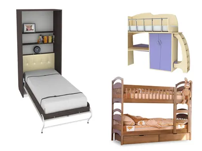 Шкаф кровать для двух детей с длинным диваном - Шкаф трансформер - Мебель- трансформер.РФ