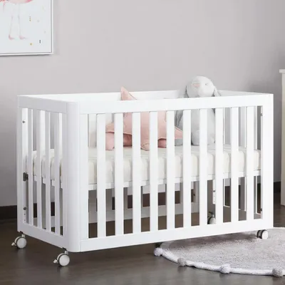 Детская кроватка Happy Baby Mommy Lux прямоугольная, (белый) купить по цене  44256 ₽ в интернет-магазине Детский мир