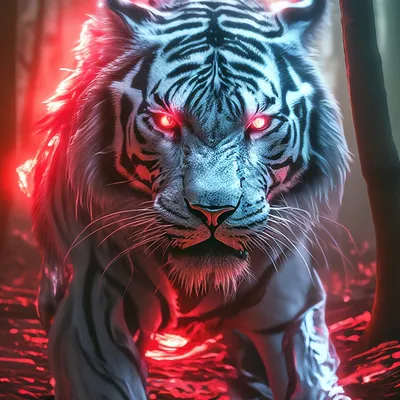 Призрачный полупрозрачный злой тигр …» — создано в Шедевруме