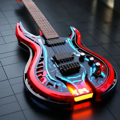 Крутая электро гитара из будущего» — создано в Шедевруме