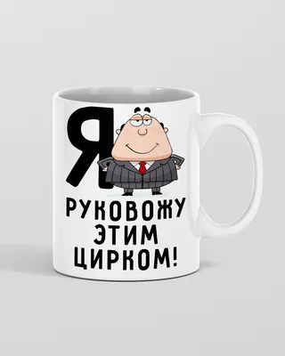 Кружка HAOS SHOP \"\"Я руковожу этим цирком\", руководителю, директору,  начальнику, боссу, мужская, с надписью, для чая, белая, с приколом, прикол,  с принтом, чайная, прикольная, к\", 330 мл - купить по доступным ценам