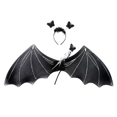 Готические черные крылья летучей мыши, аксессуары для костюмов на Хэллоуин,  крылья для косплея с красочной светодиодной подсветкой – лучшие товары в  онлайн-магазине Джум Гик