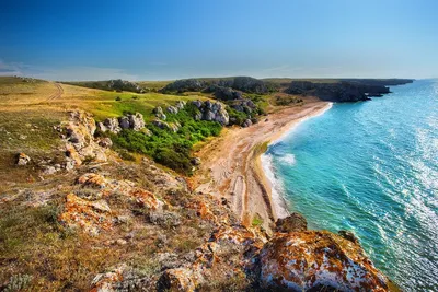 Крым азовское море Казантипский залив отдых в Новоотрадном