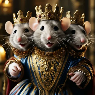 Трехголовая крыса из сказки Щелкунчик…» — создано в Шедевруме