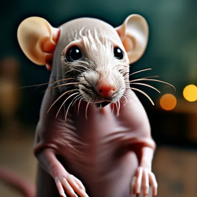 Лысая крыса в платье ест чипсы» — создано в Шедевруме