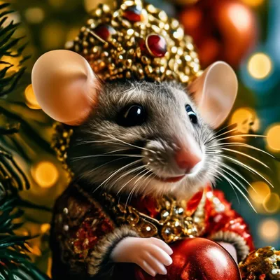 Новогодняя Крыса ,в русском кокошнике…» — создано в Шедевруме