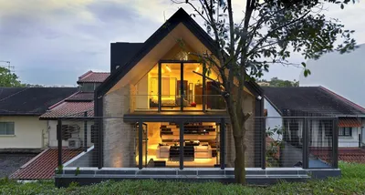 Проект дома с двускатной крышей | Архитектурное бюро \"Беларх\" - Авторские  проекты планы домов и коттеджей