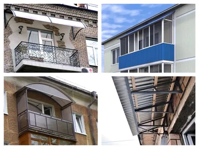 Установка балконных крыш в Минске, крыши на балкон в домах
