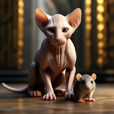 Бесшерстная крыса (Голая крыса, лысая крыса, крыса сфинкс) / Sphynx  (Hairless)