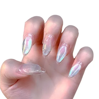Популярный ледяной куб, белый цвет, блестящий прозрачный пигмент для ногтей,  пудра для ногтей, наклейки для ногтей | AliExpress
