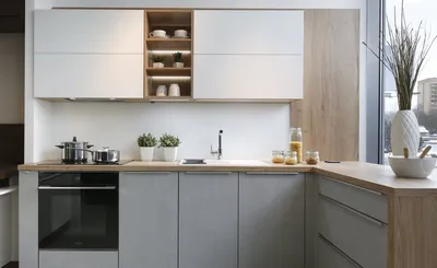 Современная угловая кухня из пластика \"Модель 454\" от GILD Мебель в Брянске  - цены, фото и описание.