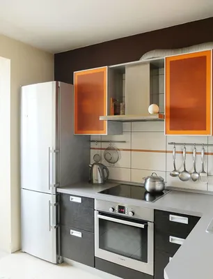 Дизайн кухни в хрущевке с газовой колонкой и холодильником: 20 фото  маленькой кухни 5-7 кв.м