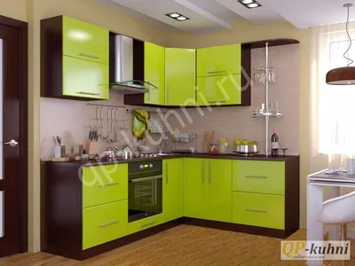 Eraberani - Радиусный кухонный гарнитур цвета лайм с... | Facebook