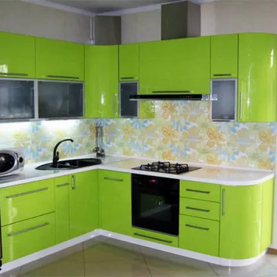 Кухня зеленого цвета – Зеленая мебель для кухни в СПб