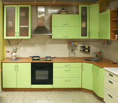 Кухня зеленого цвета. МДФ -лайм шагрень. | Красивые кухни не должны стоить  дорого! Кухни МДФ - цветные, глянцевые, металлик, хамелеон