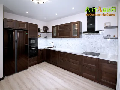 Угловая кухня с встроенным холодильником maKINGwood ✠ Купить кухню в Киеве  ✠ Кухни Киев-Мебель