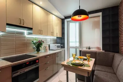 Идеи современного дизайна кухни 9 кв.м. в панельном доме | Дизайн интерьера  | Дзен