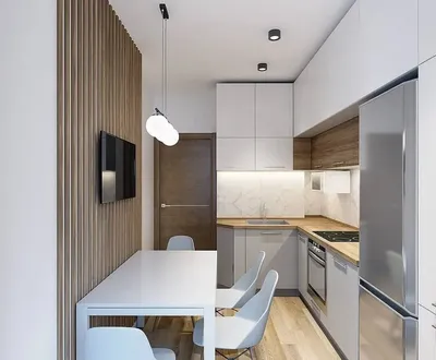 Идеи современного дизайна кухни 9 кв.м. в панельном доме | Дизайн интерьера  | Дзен