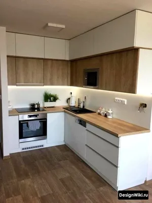 Белая кухня с деревом в современном стиле: 19 примера с фото дизайна  интерьера