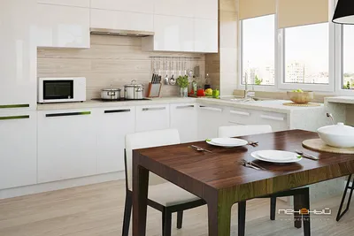 Дизайн кухни-гостиной 16 кв. м: специфика дизайна, декор и освещение