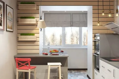 Объединение балкона с кухней, можно ли объединить балкон с кухней